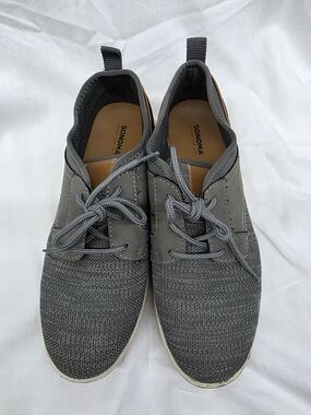 Sonoma Gray Knit Lace-Up Sneakers for Men